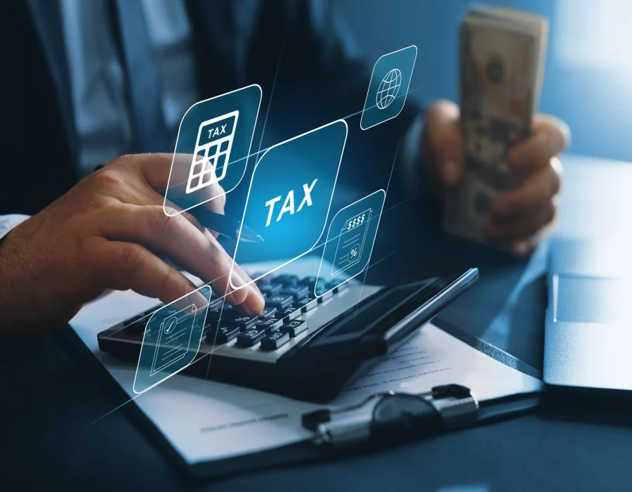 financial-researchgovernment-taxes-calculation-tax-return-concept-businessman-using